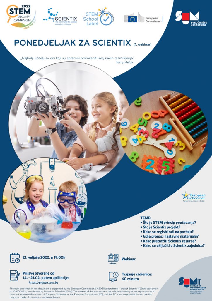 Prvi webinar u sklopu Ponedjeljak za Scientix